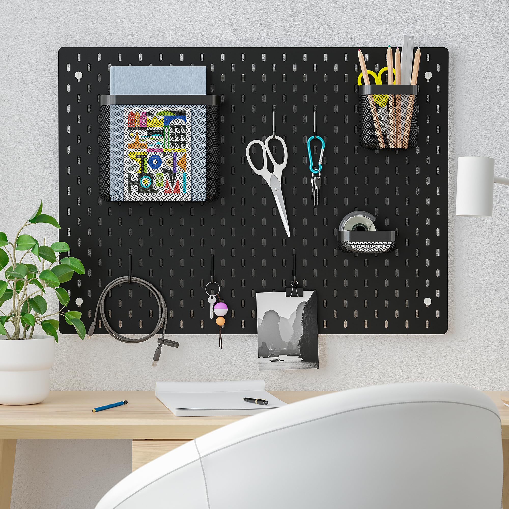 SKÅDIS Stecktafel-Kombination, 76 x 56 cm, Schwarz