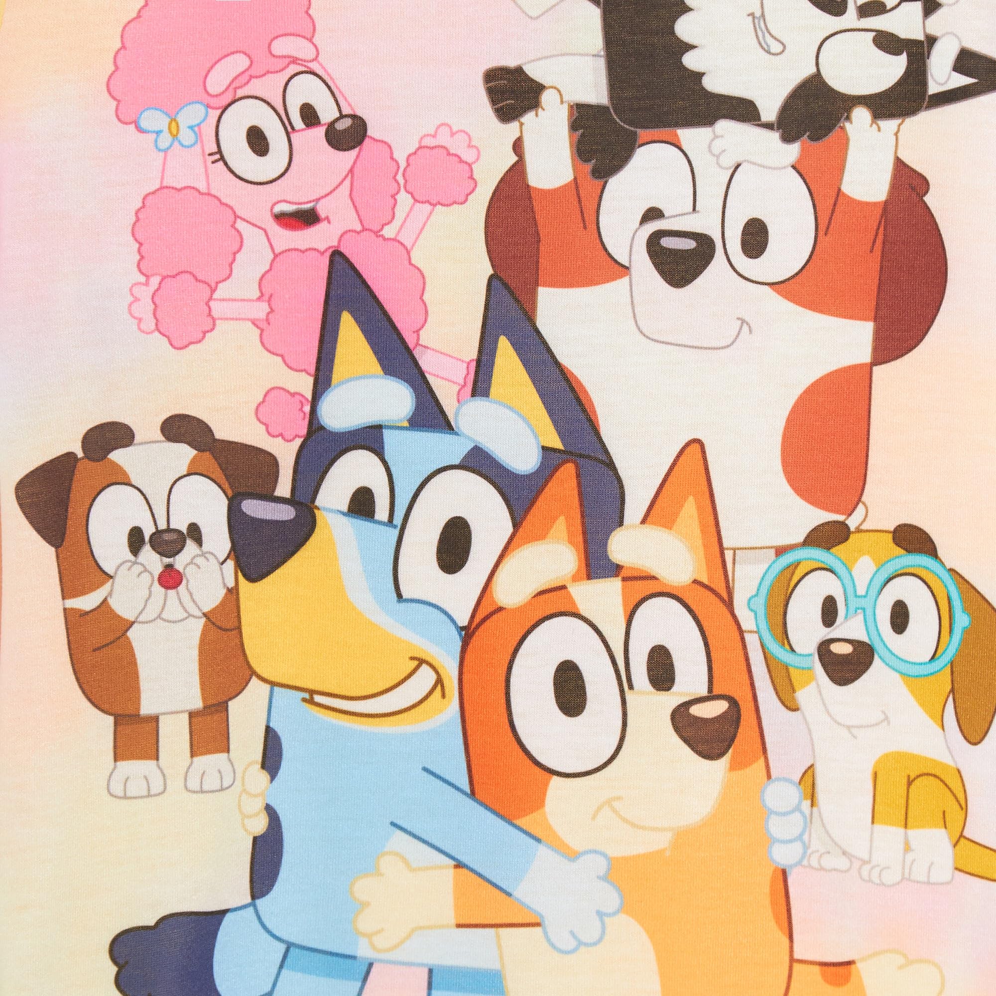 Bluey Paquete de 3 camisetas para niñas, paquete múltiple, camisetas 100% algodón para cachorros de bingo