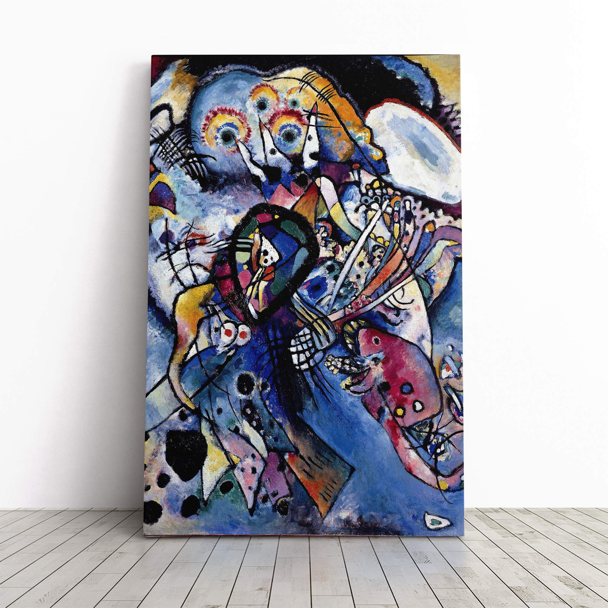 Wassily Kandinski Due Ovali Canvas Print | Gallery Wrapped 30mm Frame Wall Art | 30x20 inches | Ready to Hang | Modern Picture | Living Room Bedroom Lounge Office
