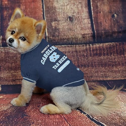 Miniatura 45 de NCAA Camiseta de manga corta para perros y gatos, camiseta deportiva duradera, 5 tamaños disponibles en más de 50 equipos escolares – Traje