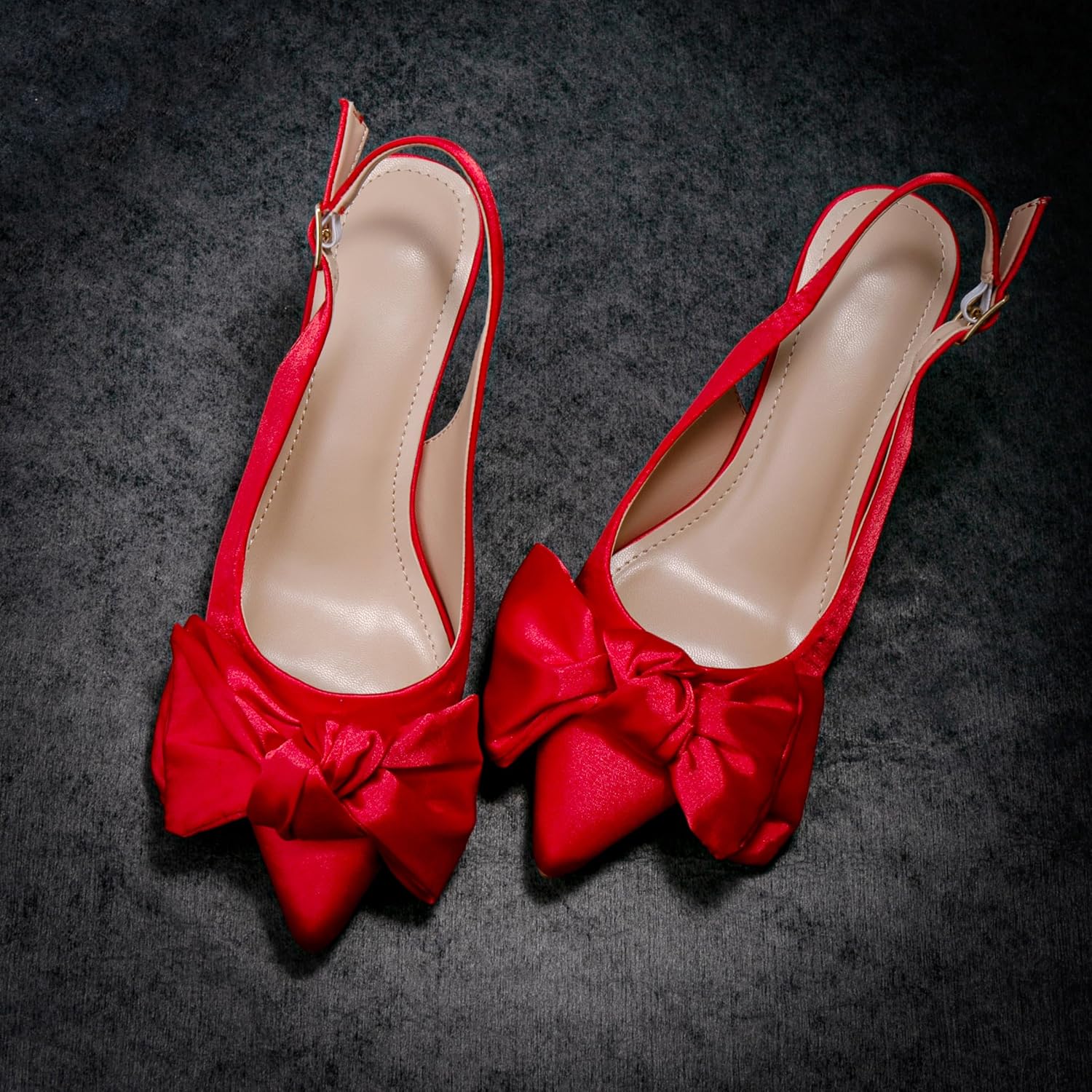 Closed Pointed Toe Slingback Kitten Heels with 2 Inch Heels Comfortable Dressy Pump Shoes - Image 3