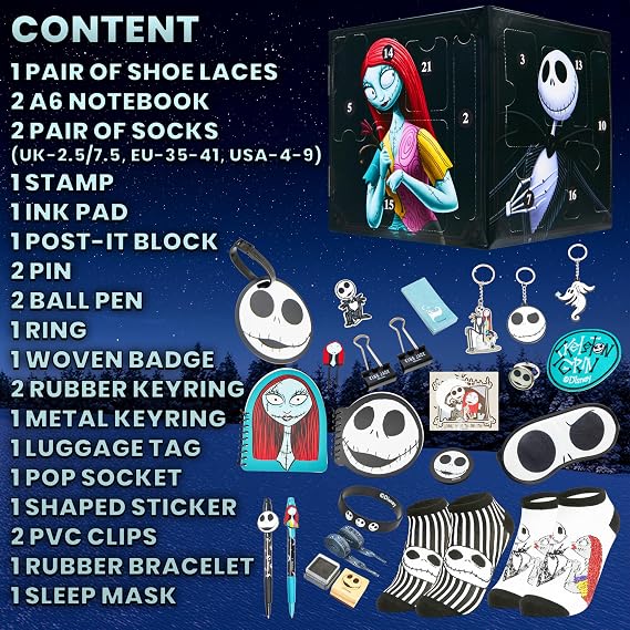 Disney The Nightmare Before Christmas Advent Calendar 2026 for Teens Women