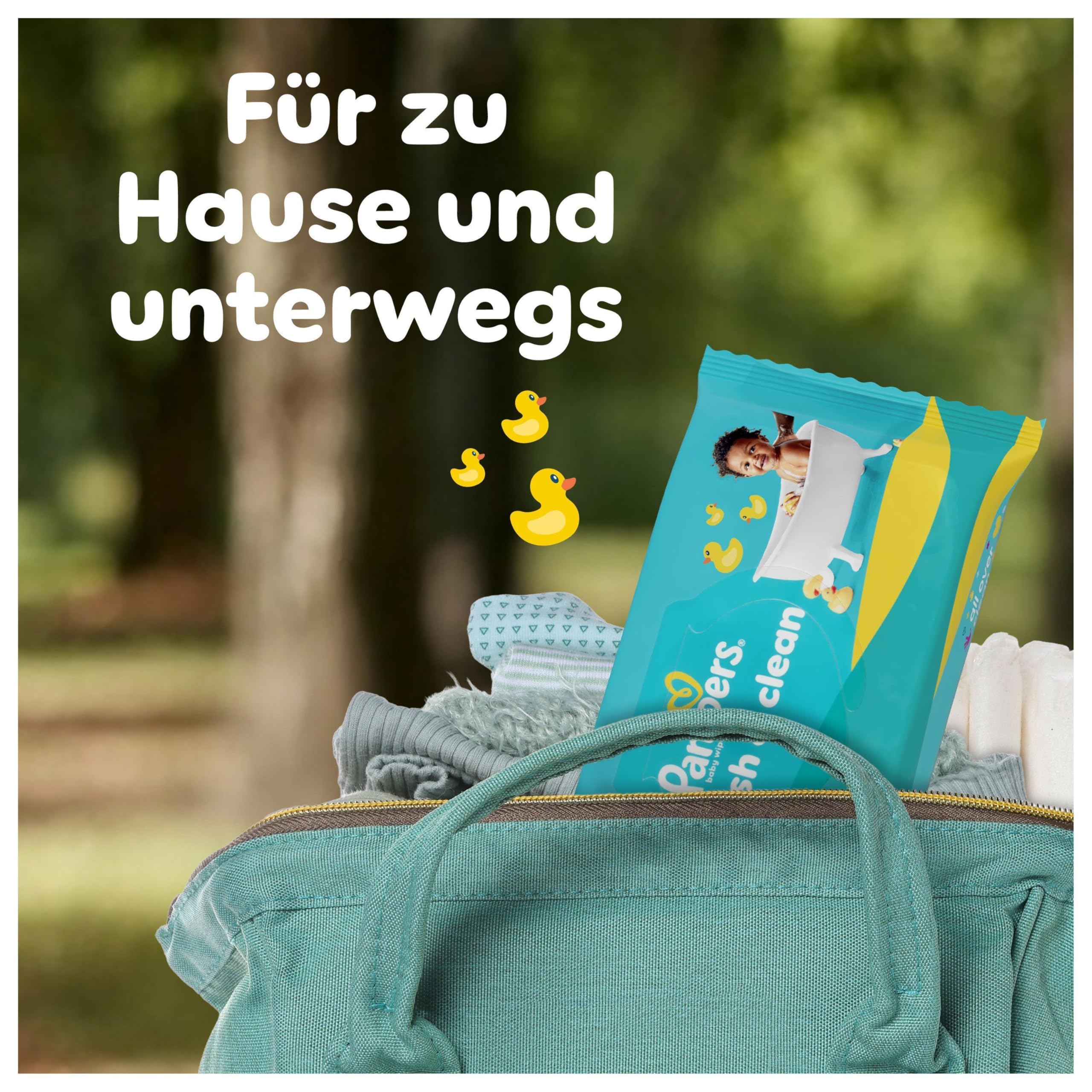Pampers Fresh Clean Feuchttücher 15 Packungen mit 80 Stück, 1200 Feuchttücher, milder Duft, auch für Hände und Gesicht geeignet