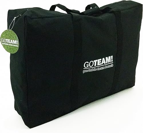 Miniatura 3 de GoTEAM! Pro - Banco plegable portátil para equipo de 6 asientos con portavasos, bancos de fútbol para equipo, bolsa de transporte incluida, sillas