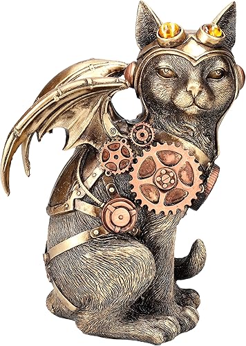 Feline Steampunk Cat Pilot - Figura de resina