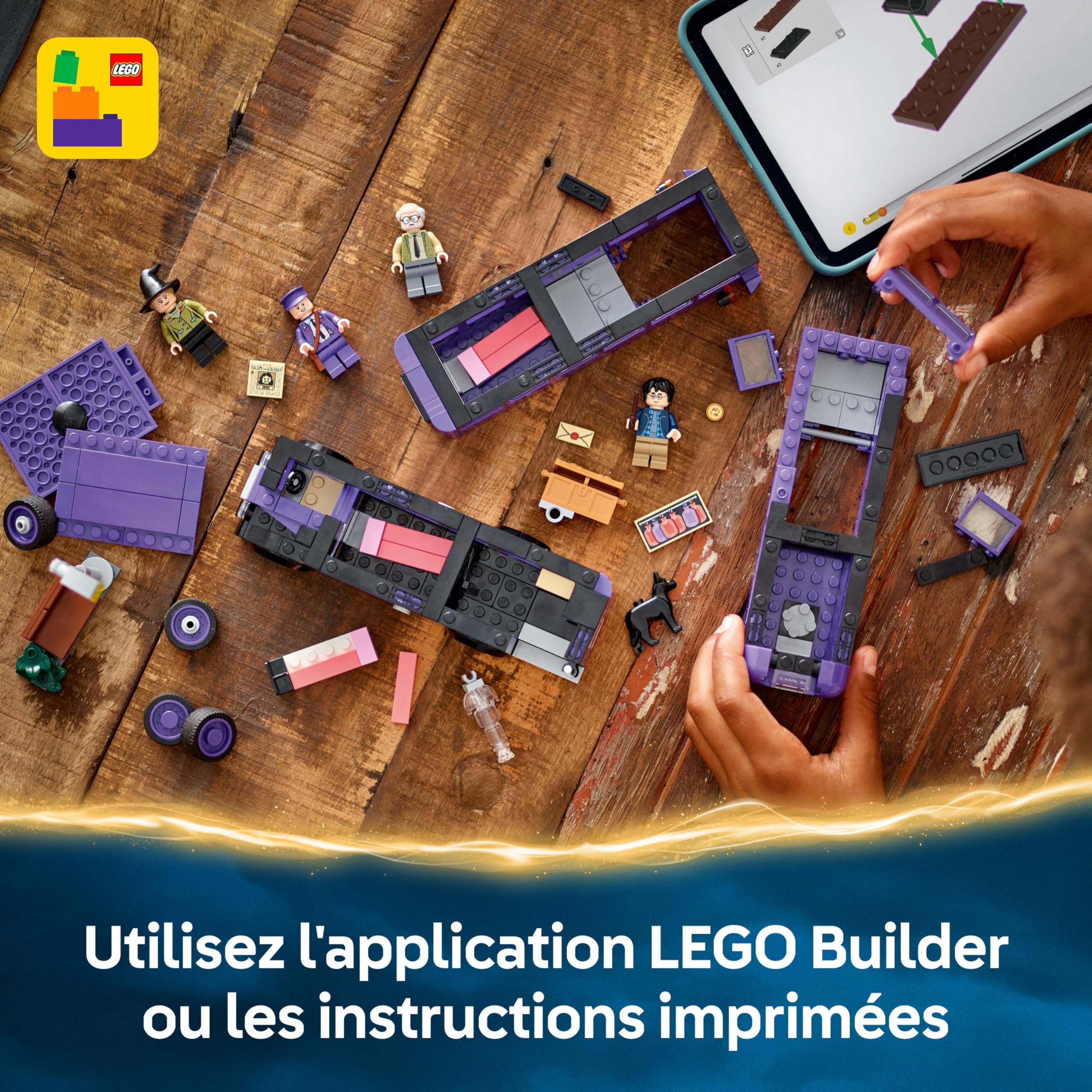 LEGO Harry Potter Aventure en Magicobus - Jouet pour Sorciers avec 5 Minifigurines Collector & Accessoires dont Baguettes Magiques - Cadeau sur le Prisonnier d'Azkaban pour Fille ou Garçon 8 ans 76446