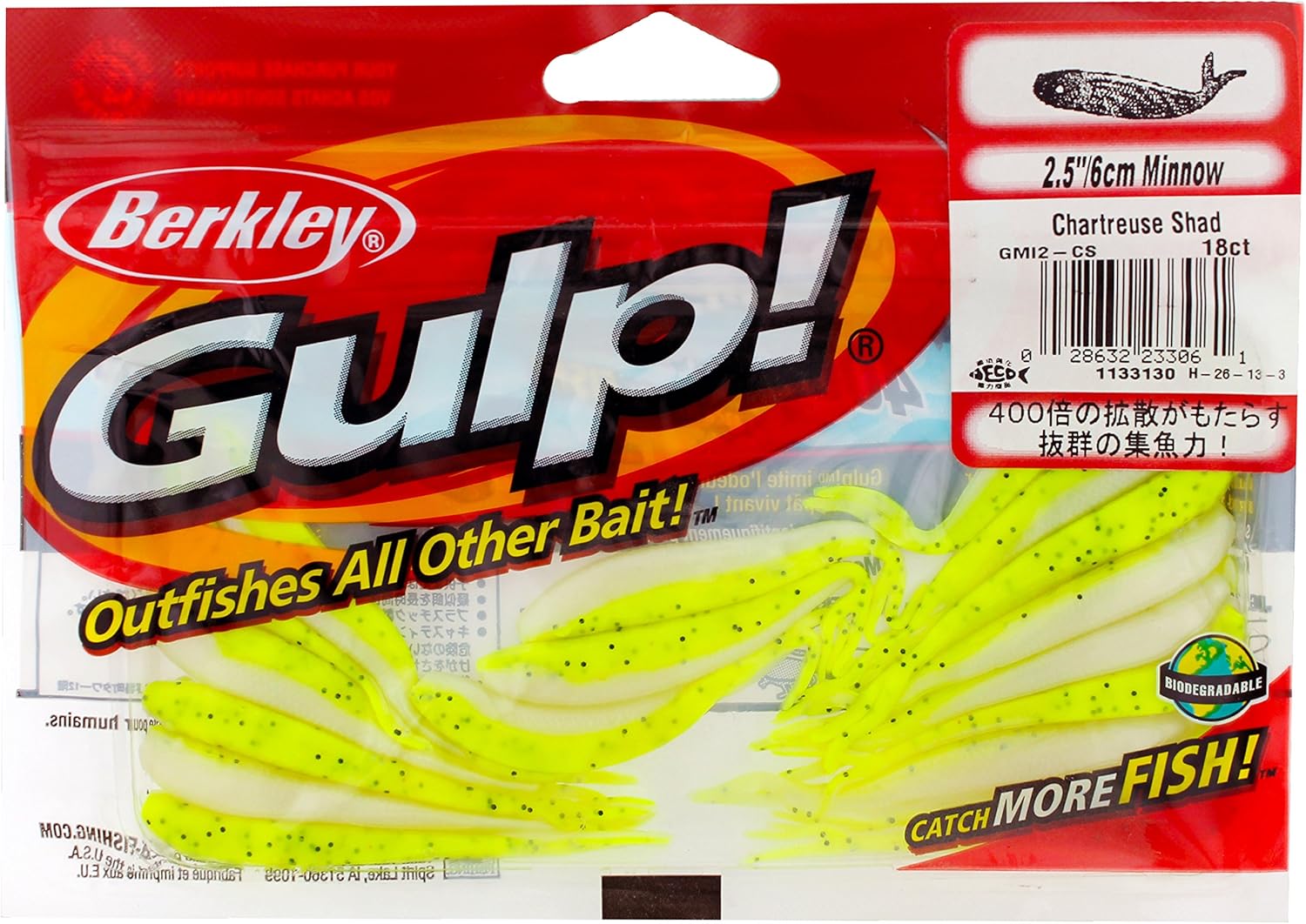Maurice Sporting Goods Berkley 1133130 GMI2-CS Gulp MNOW Chart SHAD 2 1-2IN LD
