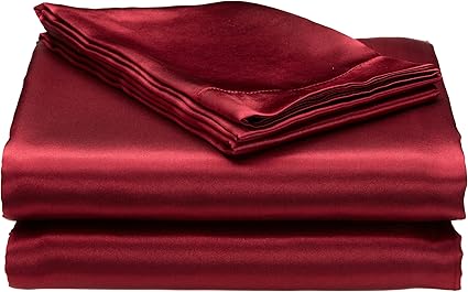 Amazon Divatex ホームファッション ロイヤルオピュレンス ツインサテンシーツセット ブラック クイーン レッド bbr Q Divatex Home Fashions 寝具カバーセット