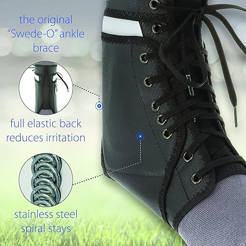 Miniatura 8 de Swede-O Ankle Lok tobillera, ANKLELOKBLKMDBULK, M, Negro, 1, 1