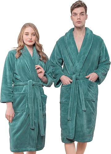 Miniatura 4 de American Soft Linen Paquete de bata unisex y juego de toallas de 6 piezas SM