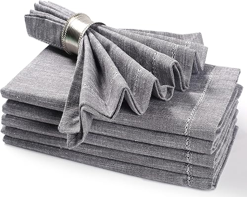 Miniatura 113 de Servilleta de tela de algodón de 18 x 18 pulgadas, color azul, servilletas de uso diario, servilletas de algodón, servilletas de boda, servilletas