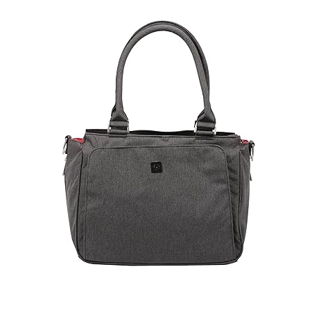 JuJuBe Be Classy Structured Multi-Functional Diaper Bag/Purse, Onyx Collection - Chrome