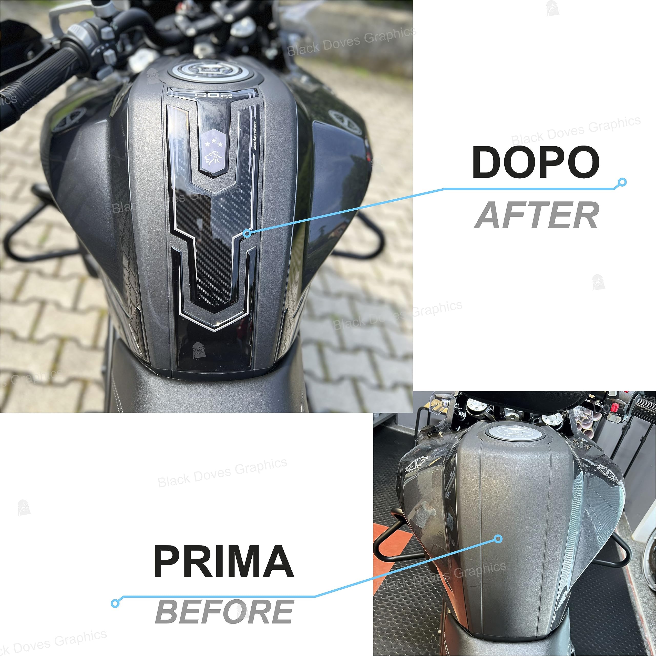 Kit Autocollants Réservoir BENELLI TRK 502 (2017-2025) - Protection épaisse - Fabriqué En Italie