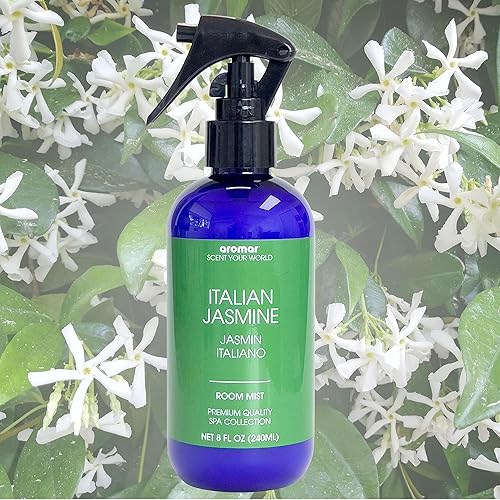 Miniatura 6 de Aromar Essential Room Mist and Fabric Spray con ambientador natural para aromaterapia para un hogar fresco y rejuvenecido, 8 onzas de jazmin italiano