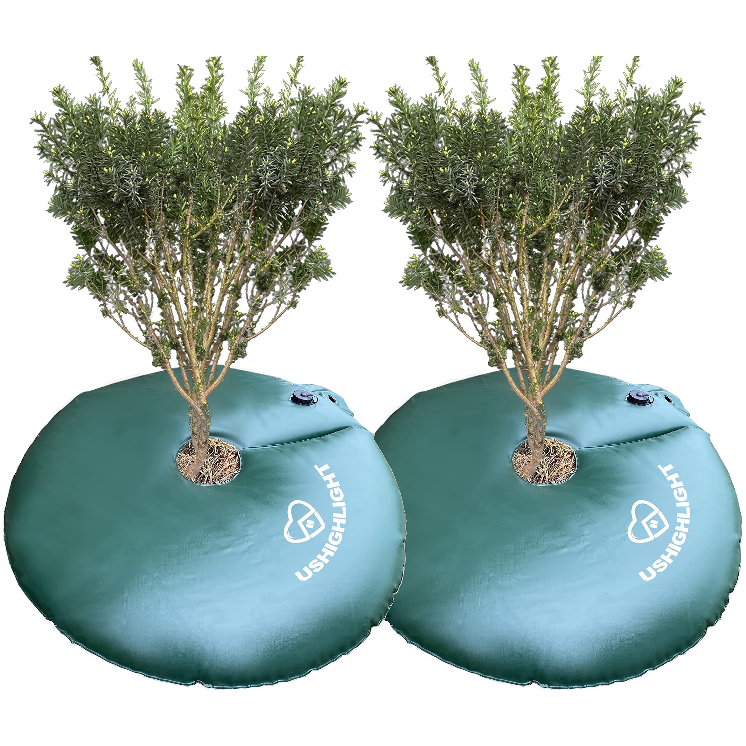 2-Pack Tree Watering Ring, Tree Watering Bags Slow Release 20 Gallon, Tree Bags for Watering for Slow Drip 6 to 9 Hours, Low-Profile Watering Bags for New Trees, Multi-Trunk Trees and Shrubs