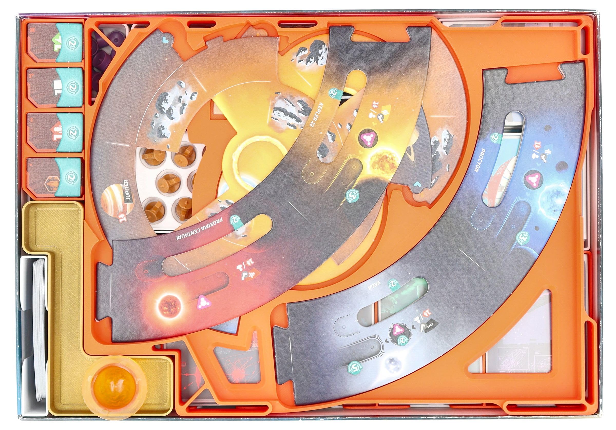 Feldherr Inserto Organizador Compatible con SETI: Búsqueda de Inteligencia Extraterrestre, para Caja Base, Soportes Cartas enfundadas, Bandeja por Jugador