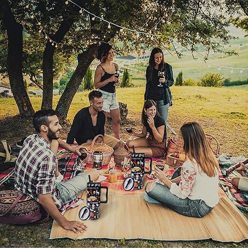 Miniatura 7 de Vaso de acero inoxidable de 40 onzas con tapa y pajita, regalos divertidos para programas de televisión, taza de café, taza de café aislada de doble