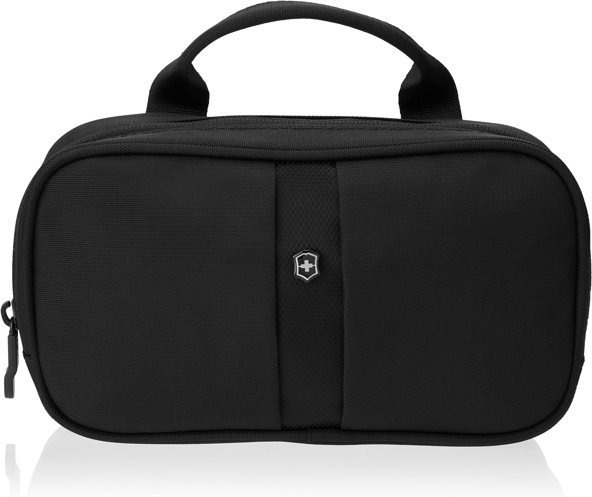 Victorinox Overnight Essentials Toiletry Kit, Black/Black Logo, One Size