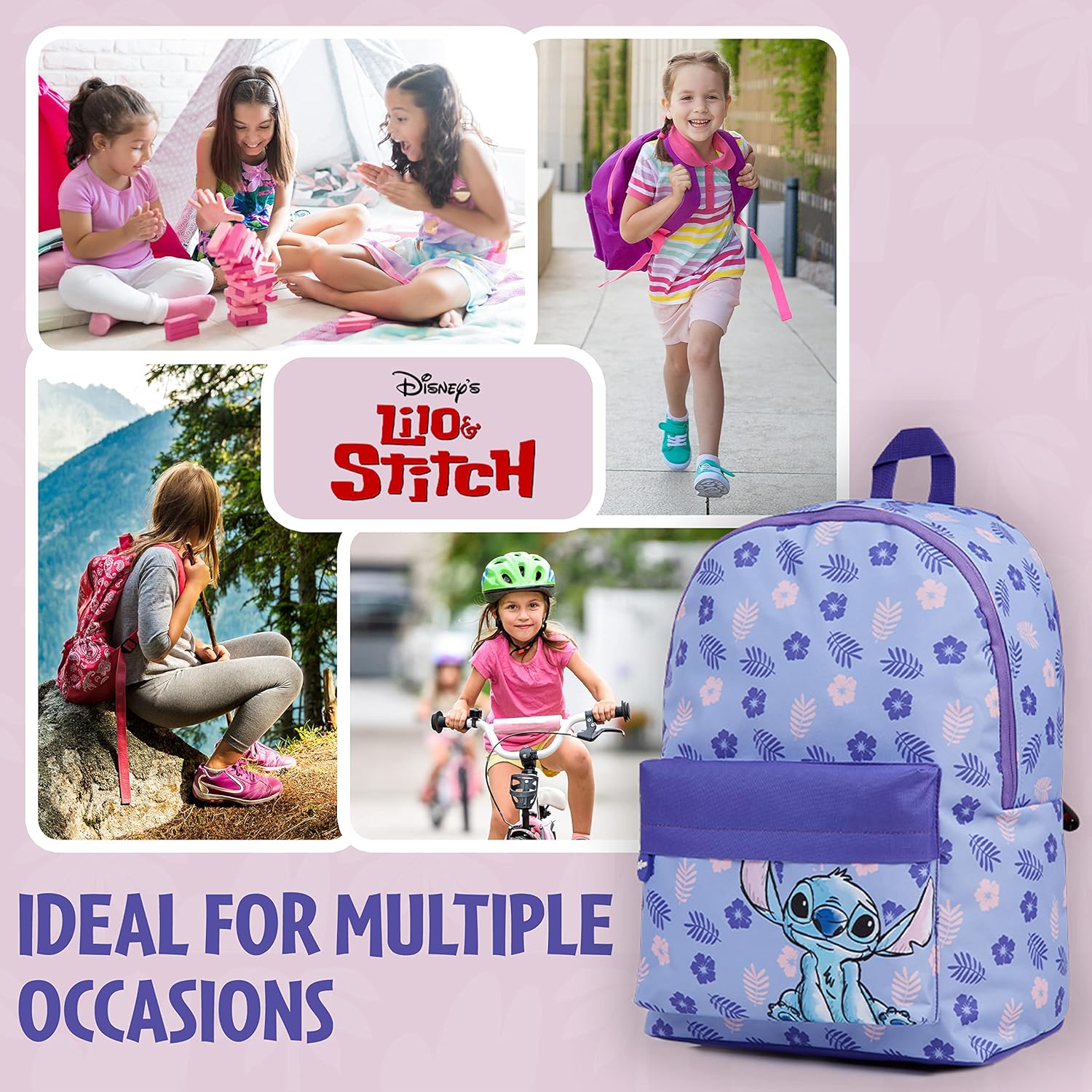 Disney Stitch Backpack for Girls Teens School Bag Kids Book Bag School Supplies Gifts (Purple) - Image 6