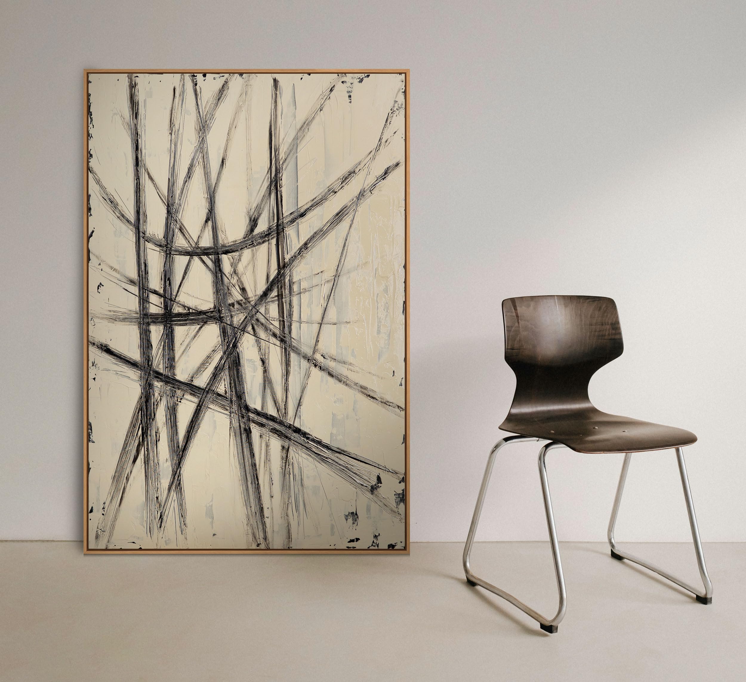 YS -Art stylowy obraz akrylowy na płótnie z ramą ręcznie malowany obraz ścienny salon nowoczesny mocny wystrój mieszkania obrazy biuro 140 x 100 cm