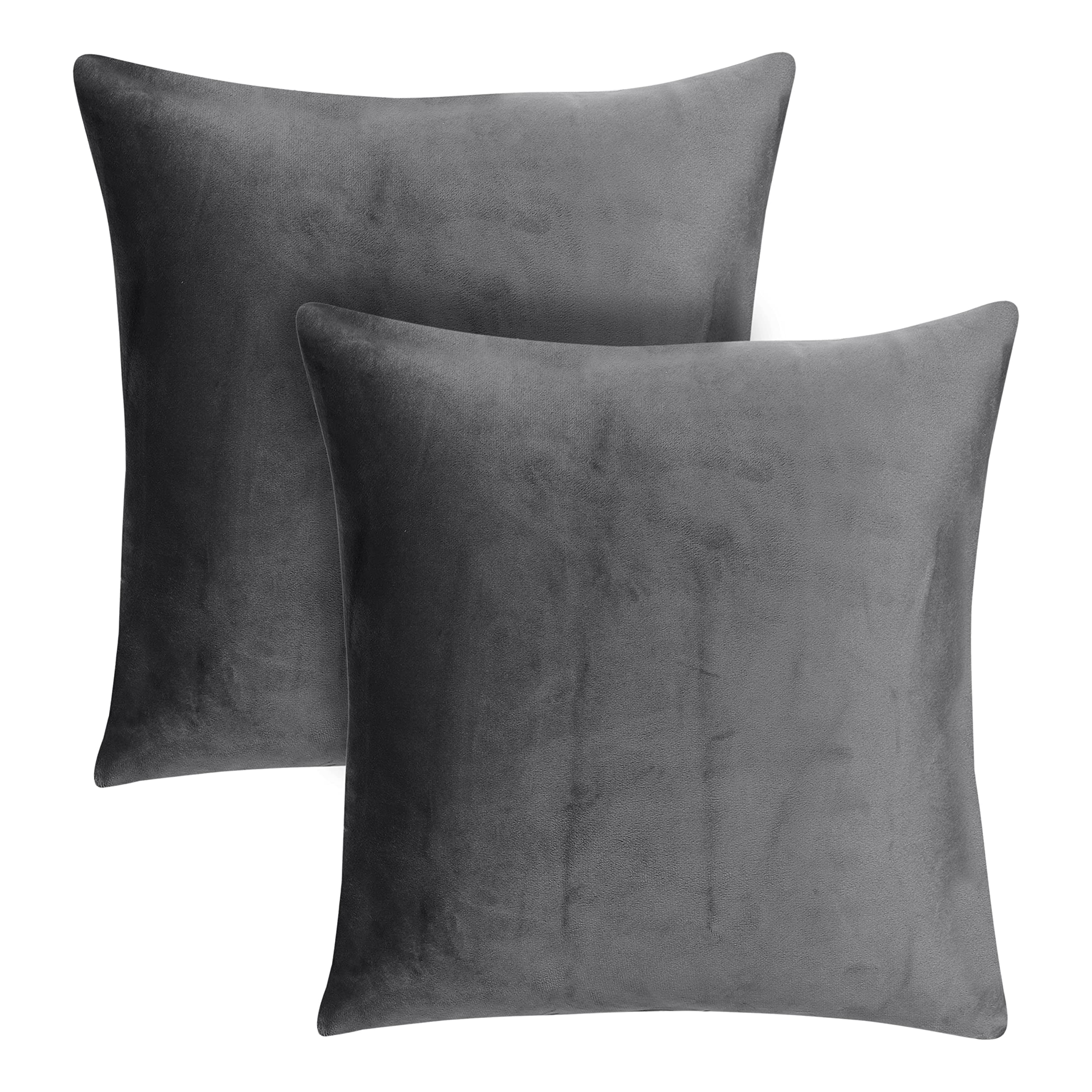 KNOTTING HOME Pack of 2 Velvet Decorative Throw Pillow Covers Soft Solid Square Cushion Cover Pillow Decor, Grey, 22 x 22 inches 55 x 55 cm (B0D2MC6P3Z) Amazon Price History, Amazon Price Tracker