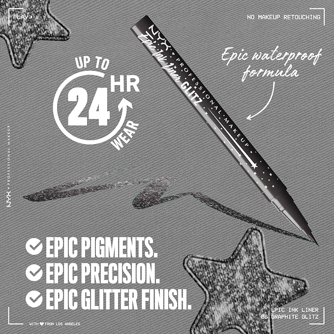 NYX Epic Ink Glitz Delineador Líquido Metálico Waterproof miniatura 2