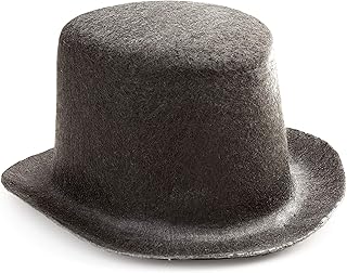Black Top Hat - Felt - 5.125 x 4.5 x 2.5 inches