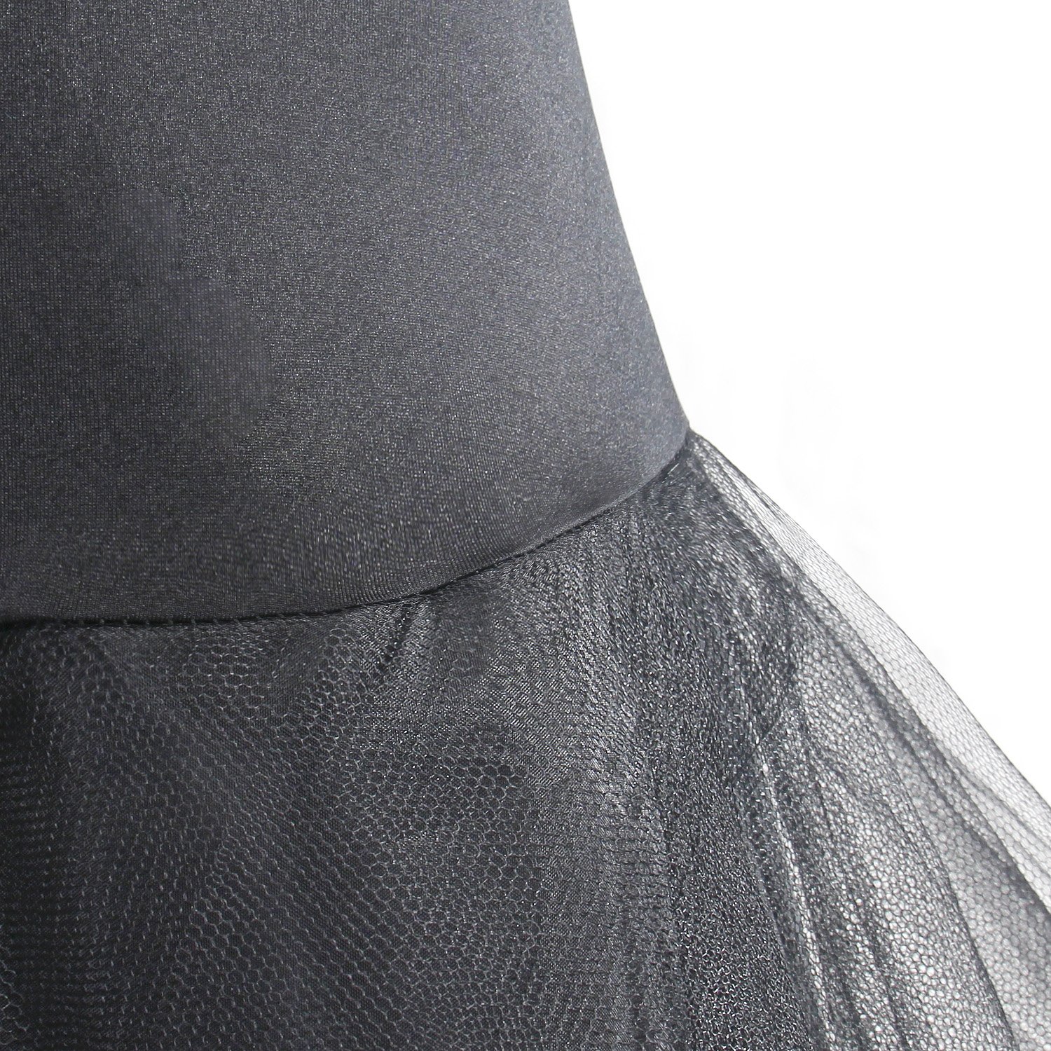 TUKA Sottogonna con Pizzo, 1 Cerchio, 3 Strati, Crinolina Sottoveste, per Vestito Abito da Sposa, Taglia Unica, Adatto per Taglia 32 - Taglia 42. TKB0019