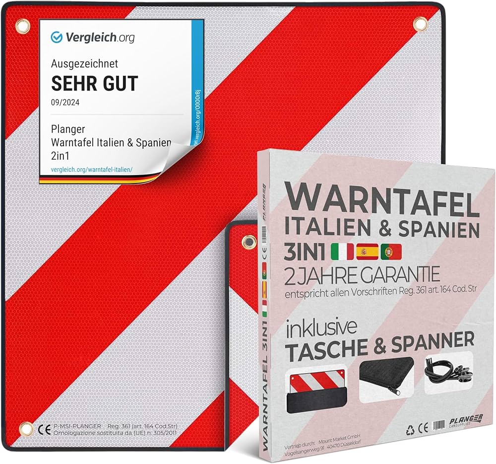 PLANGER® Bagagespanner Voor Waarschuwingsbord - 4x50 Cm, Voor Fietsendrager Of Auto