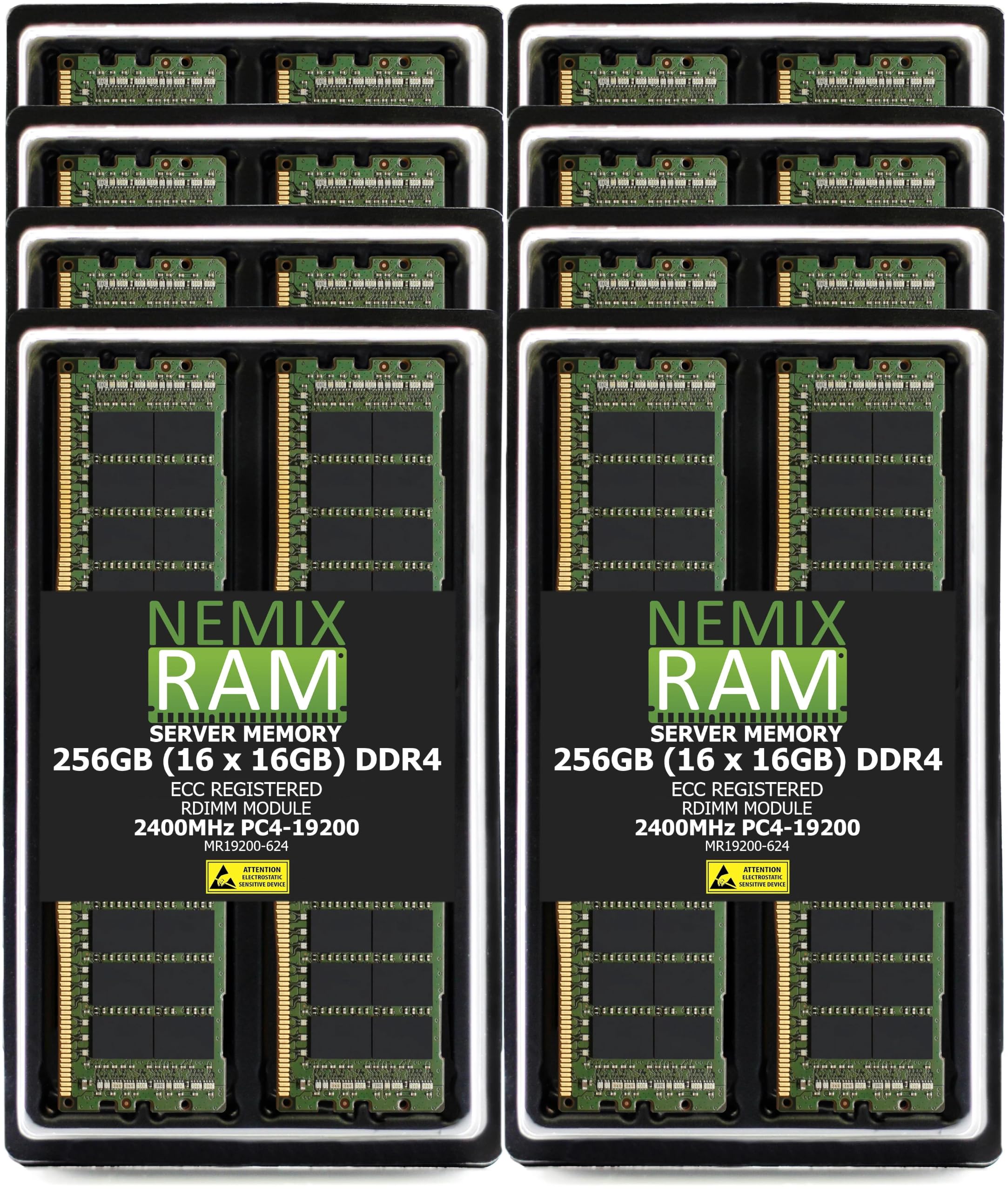 16X16GB DDR4-2400 ECC RDIMM Compatible with Intel S2600WT