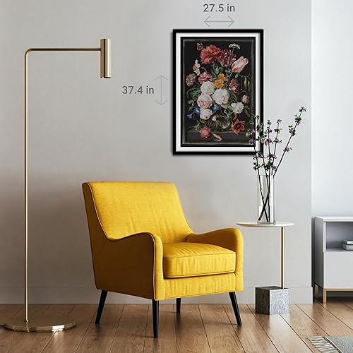 Vista 8 de Thea Gouverneur - Kit de punto de cruz contado - Naturaleza muerta con flores en un jarrón de vidrio - Aida - 18 unidades - para adultos - Hilos