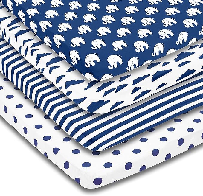 Pack n Play Sheets Premium Pack and Play Sheet 4 Pack 100 Super Soft Jersey