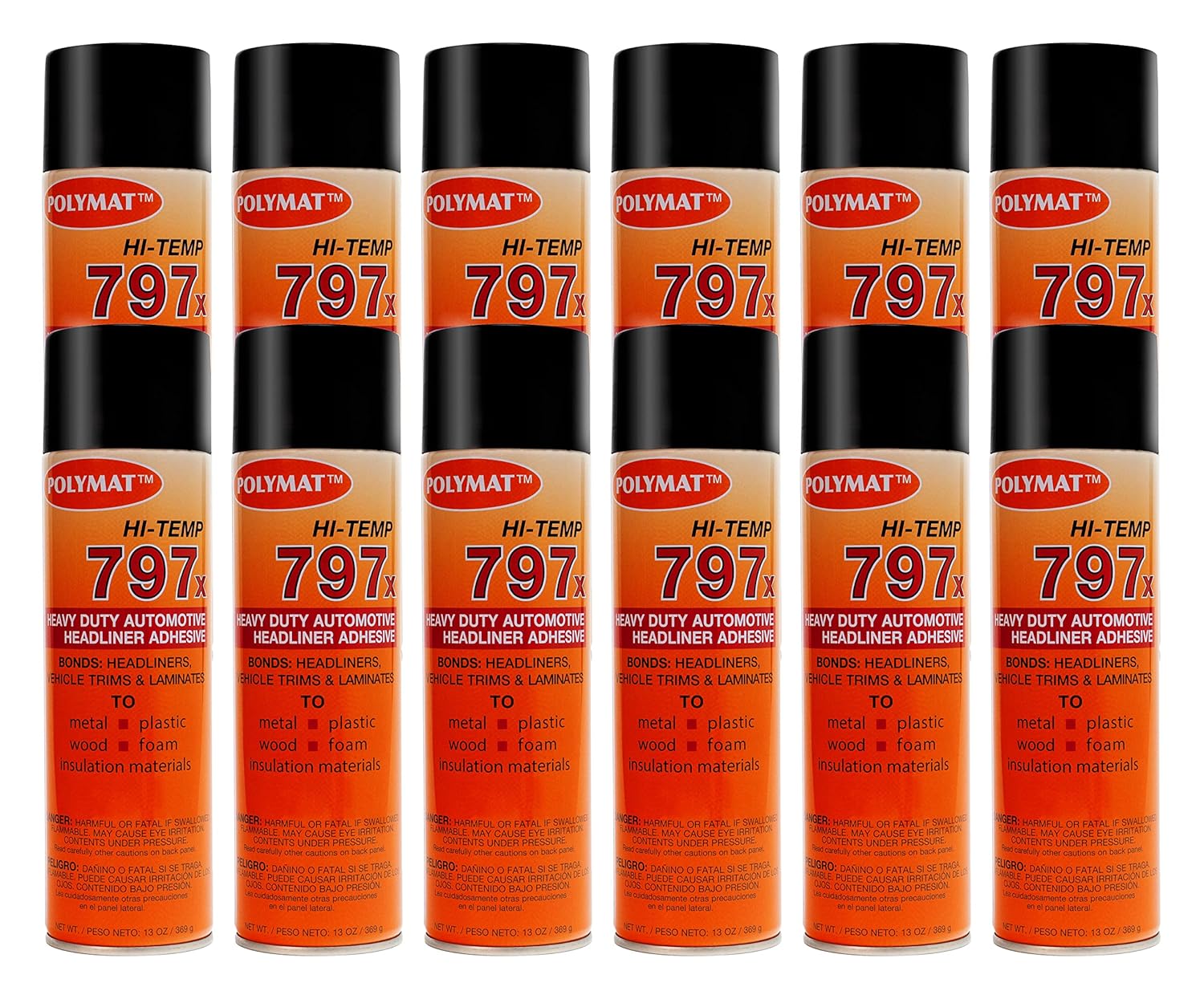 Polymat 797x Hi Temp Spray Adhesive Can high Temperature Headliner Glue 220F (1)