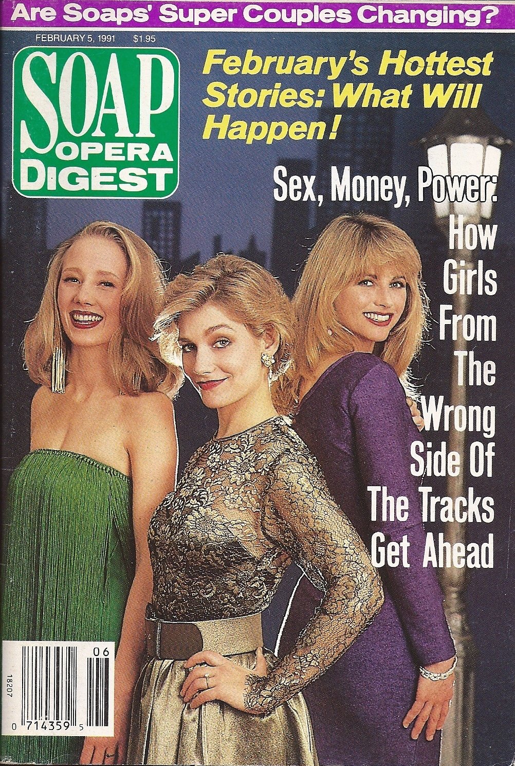 Anne Heche, Beth Ehlers, Karen Witter, Stephanie Williams, Thomas Wilson Brown - February 5, 1991 Soap Opera Digest Magazine