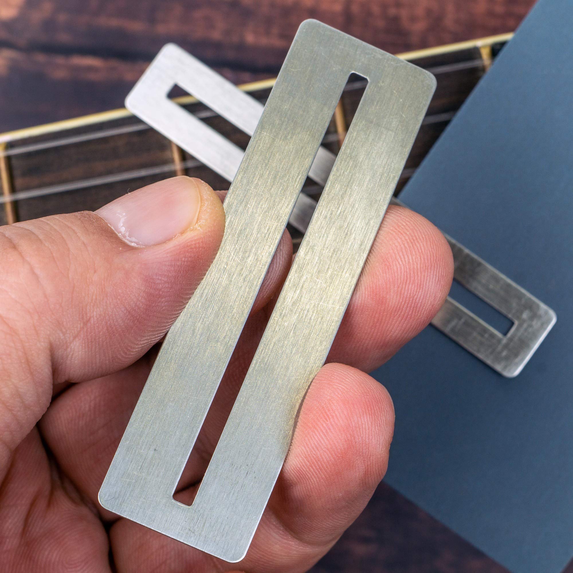 Guitar Fret Polishing Kit, 8 Piece Abrasive Sandpaper Sheets and 2