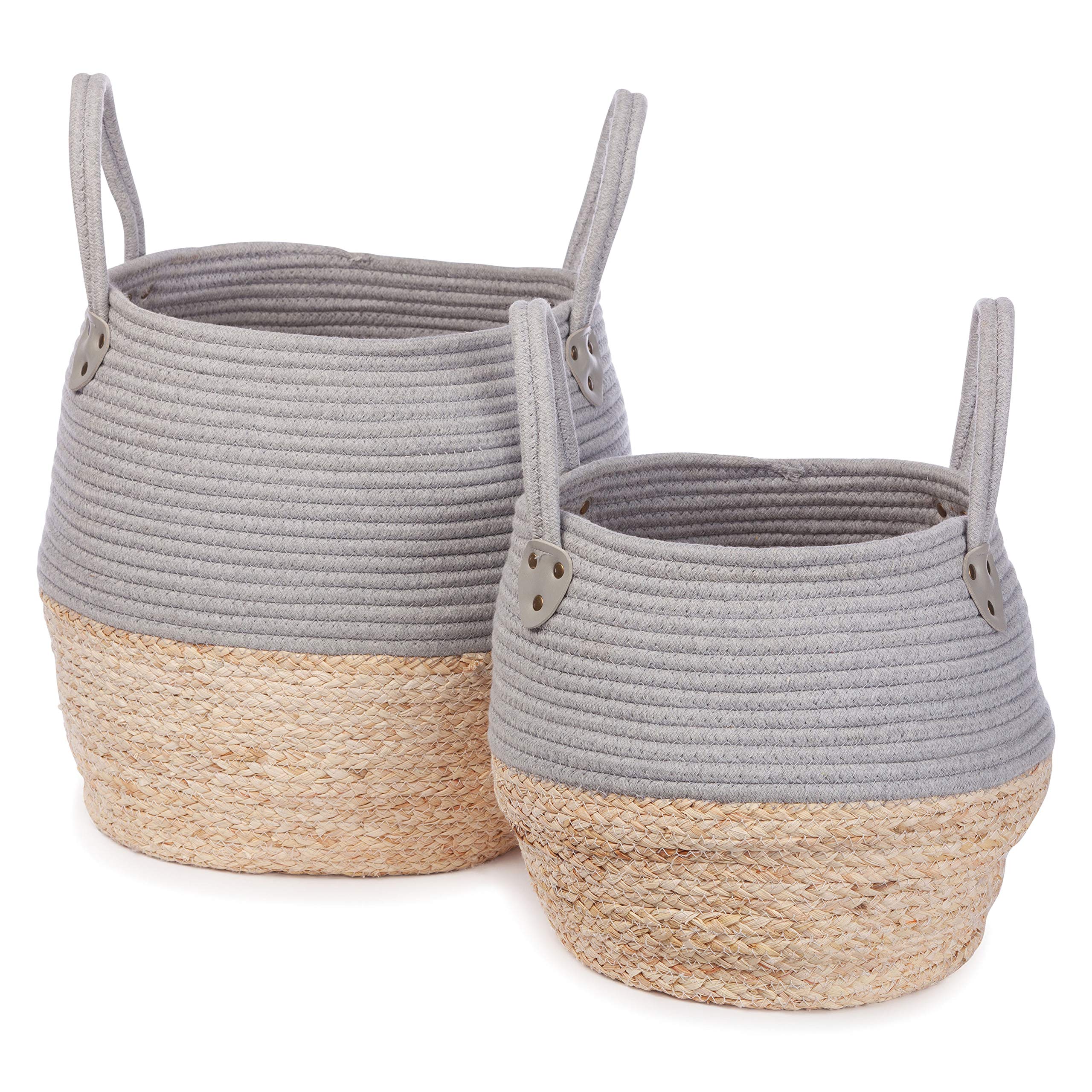 Aufbewahrungskorb Kori Natur grau 2er Set Kidsdepot 46000318 Baumwollkorb