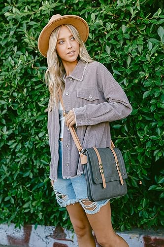 Miniatura 2 de ALYSSA Bolsa cruzada con doble compartimento y solapa grande