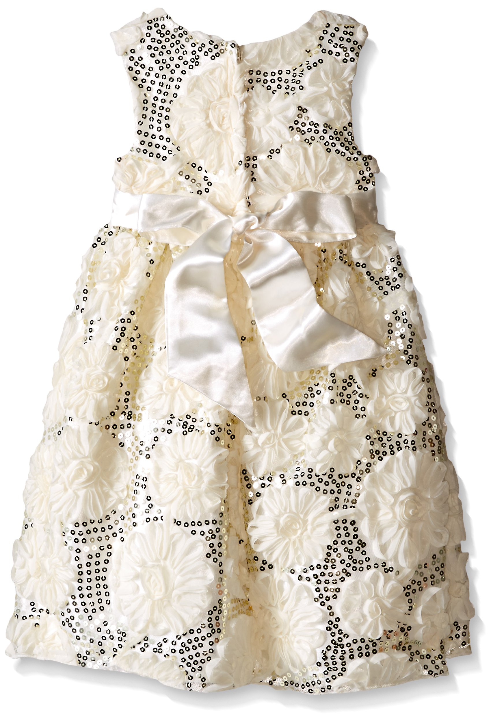 open lace back dress Girls Birthday Gold Dress Children's Sequin Princess Dress – marryshe main image 0