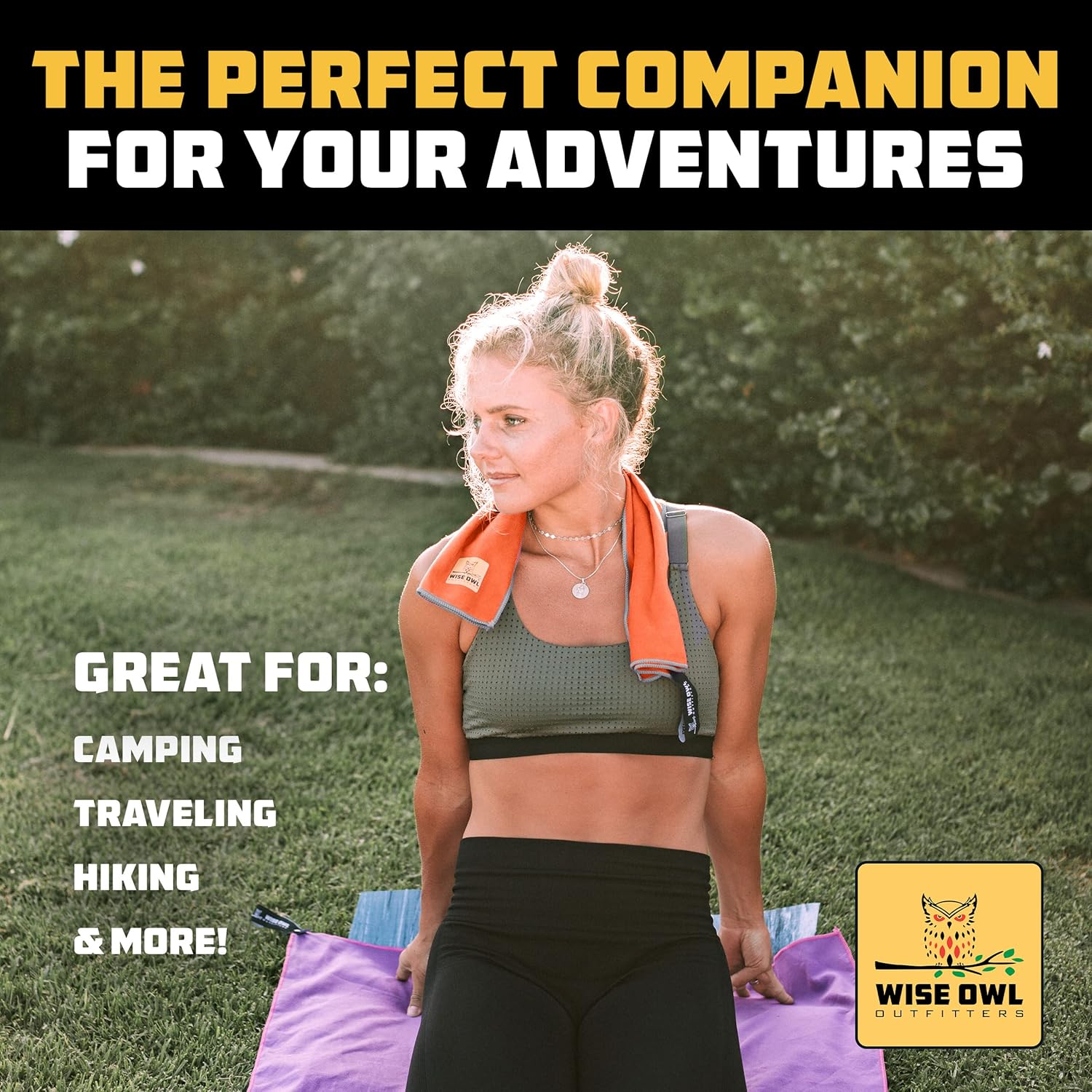Wise Owl Outfitters Camping Travel Towel - Ultra Soft Compact Quick Dry Microfiber Fast Drying Fitness Beach Hiking Yoga Travel Sports Backpacking : Sports & Outdoors