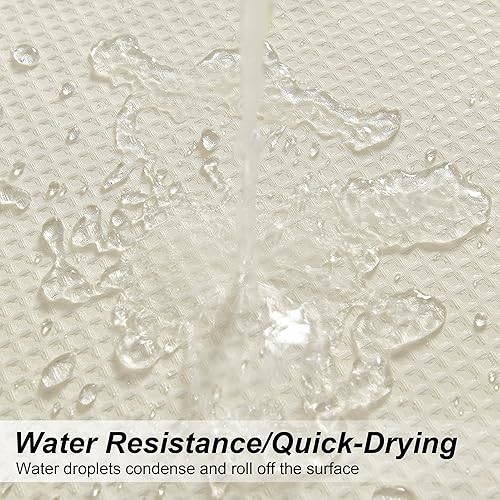 Miniatura 6 de Cortina de ducha de tamaño medio de 36 x 72 pulgadas, calidad de lujo de hotel, cortinas de ducha de tela gofre resistente para baño, duchas