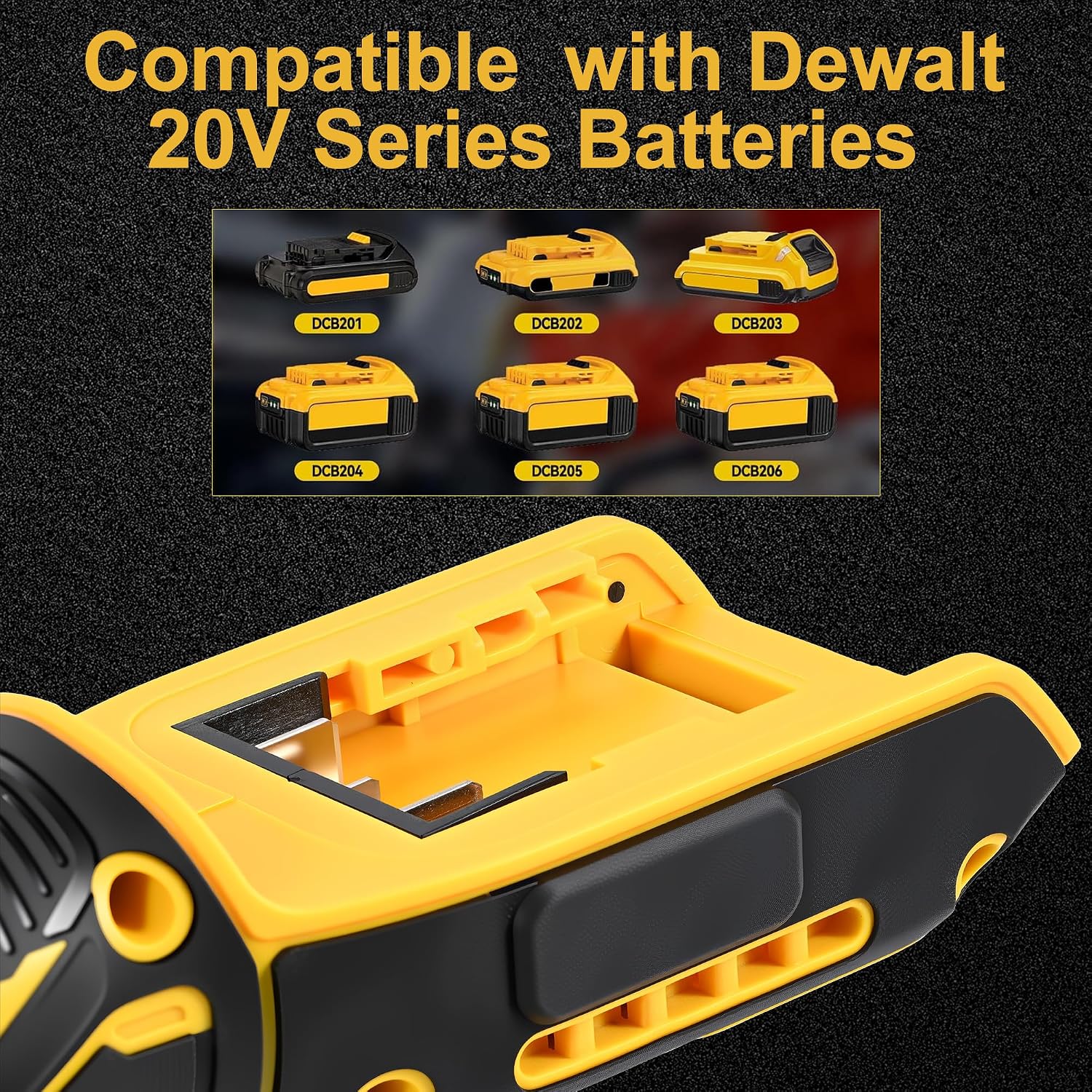 3/8" Electric Cordless Ratchet Wrench Compatible with Dewalt 20V Series Batteries, 80 N.m Battery Powered Slim Power Ratchet Driver with Extended 6” Neck LED Light Variable Speed Trigger (Tool Only)