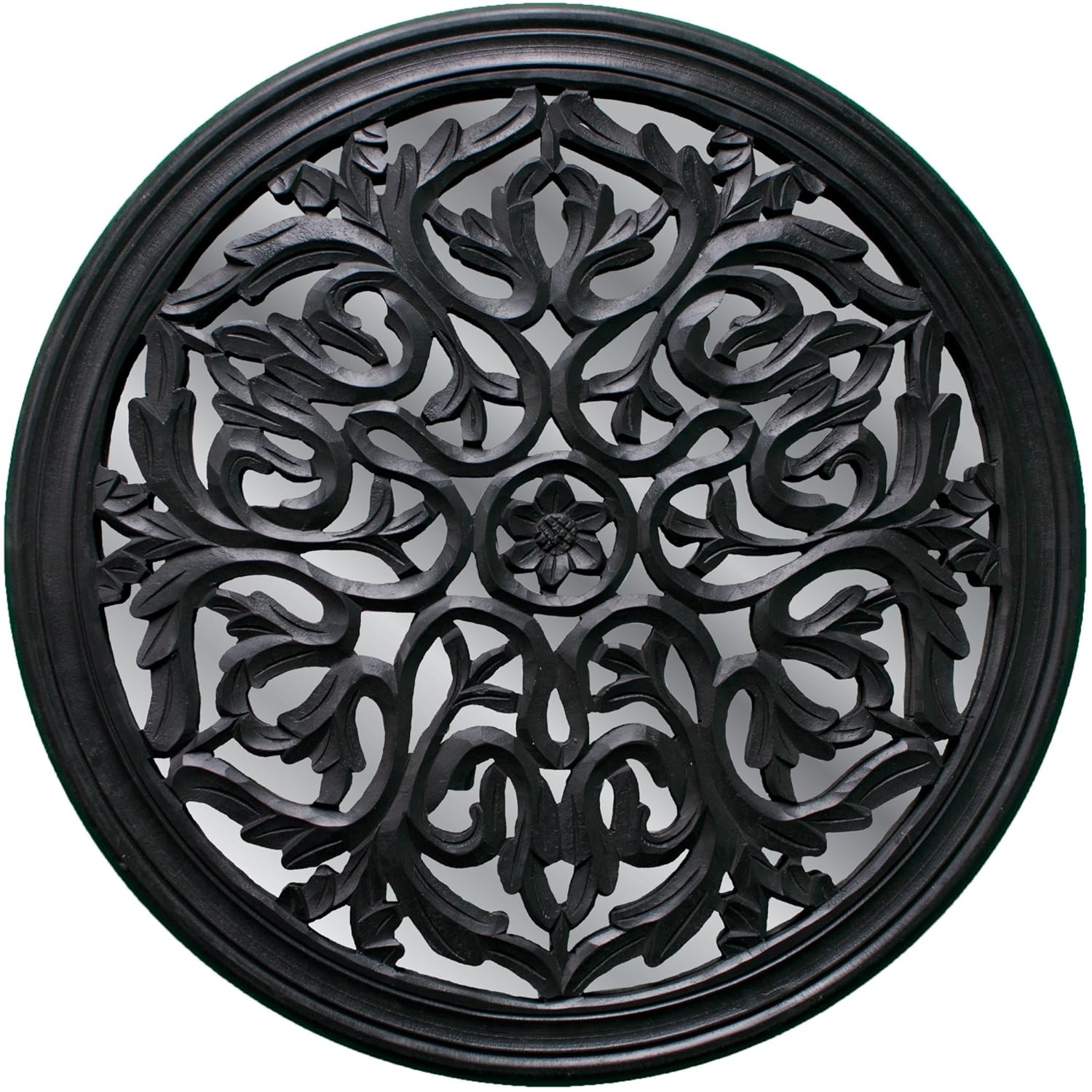 Buy Fetco Home Décor Nikoli Black Mirrored Medallion Wall Art, 24