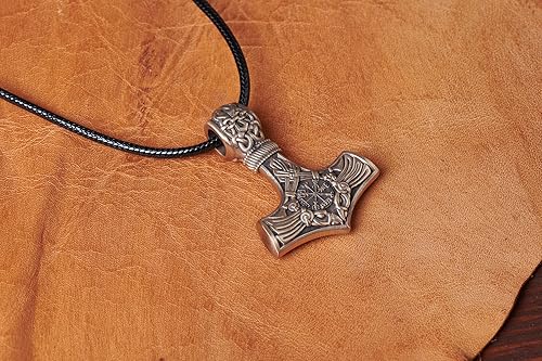 Miniatura 92 de Baldur Jewelry - Collar de martillo Thors Mjölnir - Colgante de martillo de Thor nórdico vikingo joyería vikingo - Collar Thor - Regalos Thor
