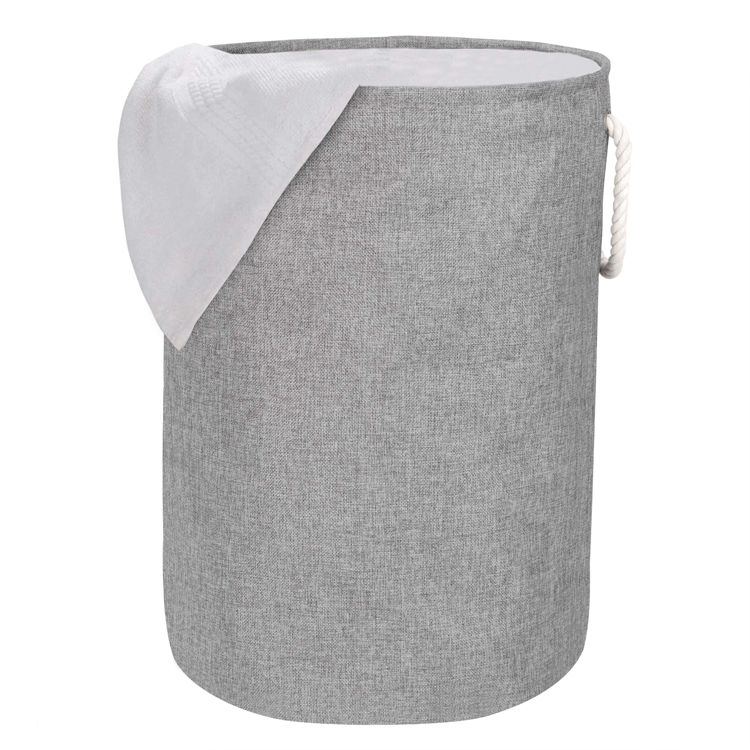 HomeStorie® Folding Laundry Basket for Clothes, Round Collapsible Storage Basket - Large 60-LTR (AR2954)