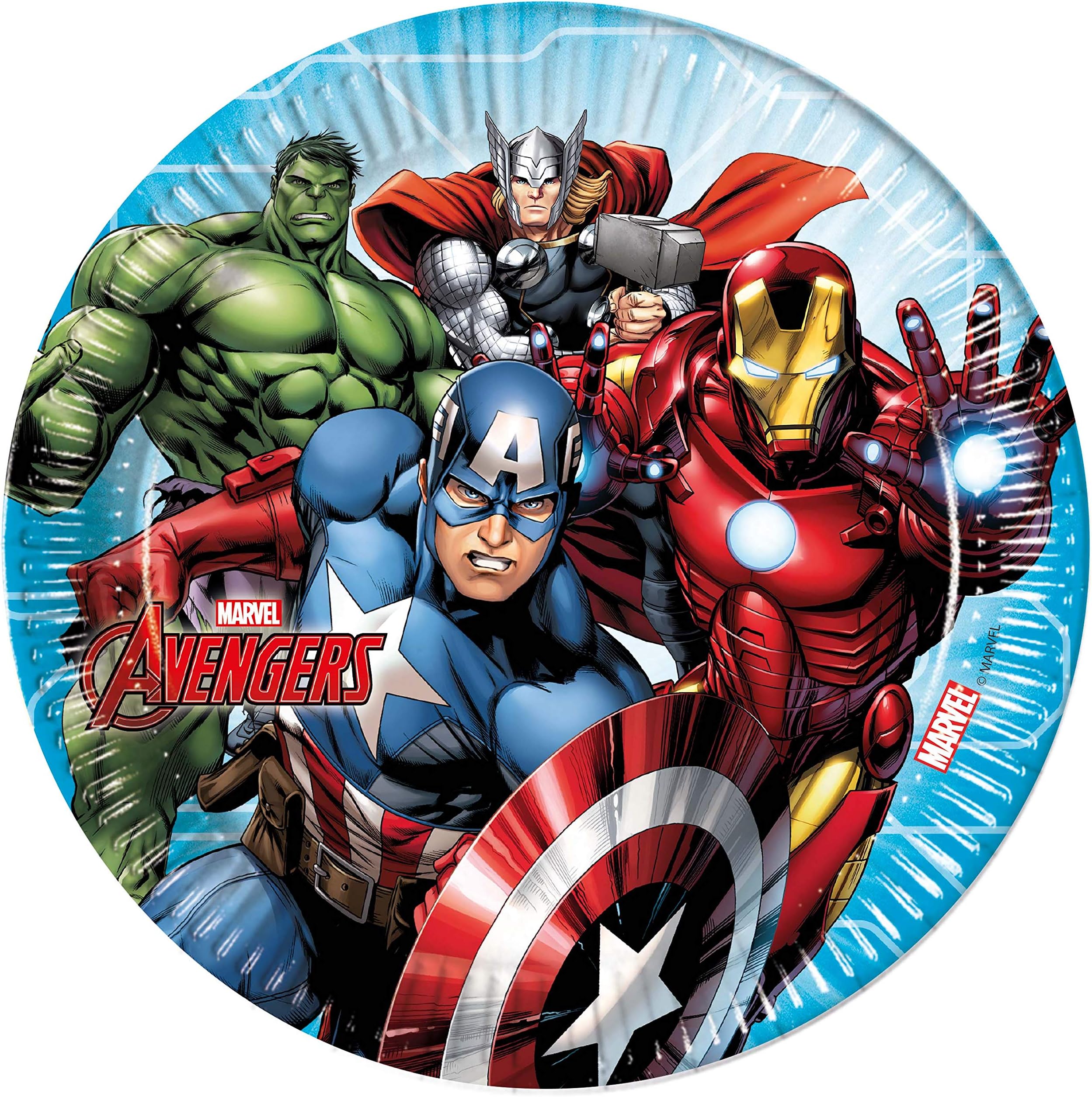 Mighty Avengers Party Paper Plates 23cm Pack of 8