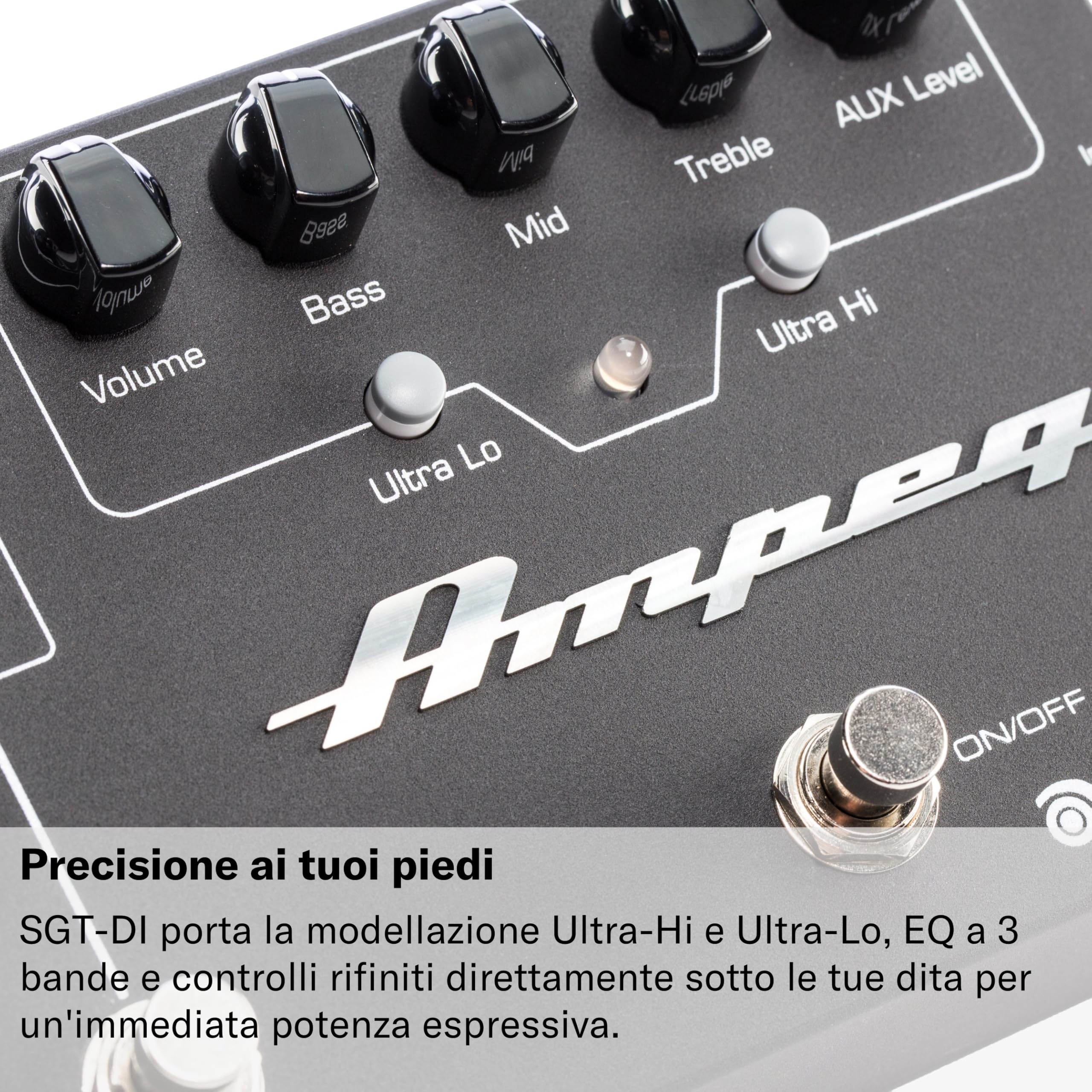 Ampeg SCR-DI Bass Preamp Preamplificatore con Scrambler Overdrive Integrato, Filtri Ultra-Hi/Ultra-Lo, Uscita XLR Bilanciata, Telaio Metallo Nero