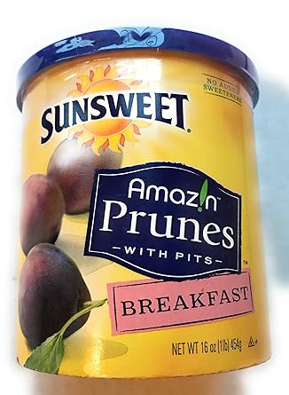 Sunsweet Amazin Prunes With Pits Breakfast Prunes 16 oz Container
