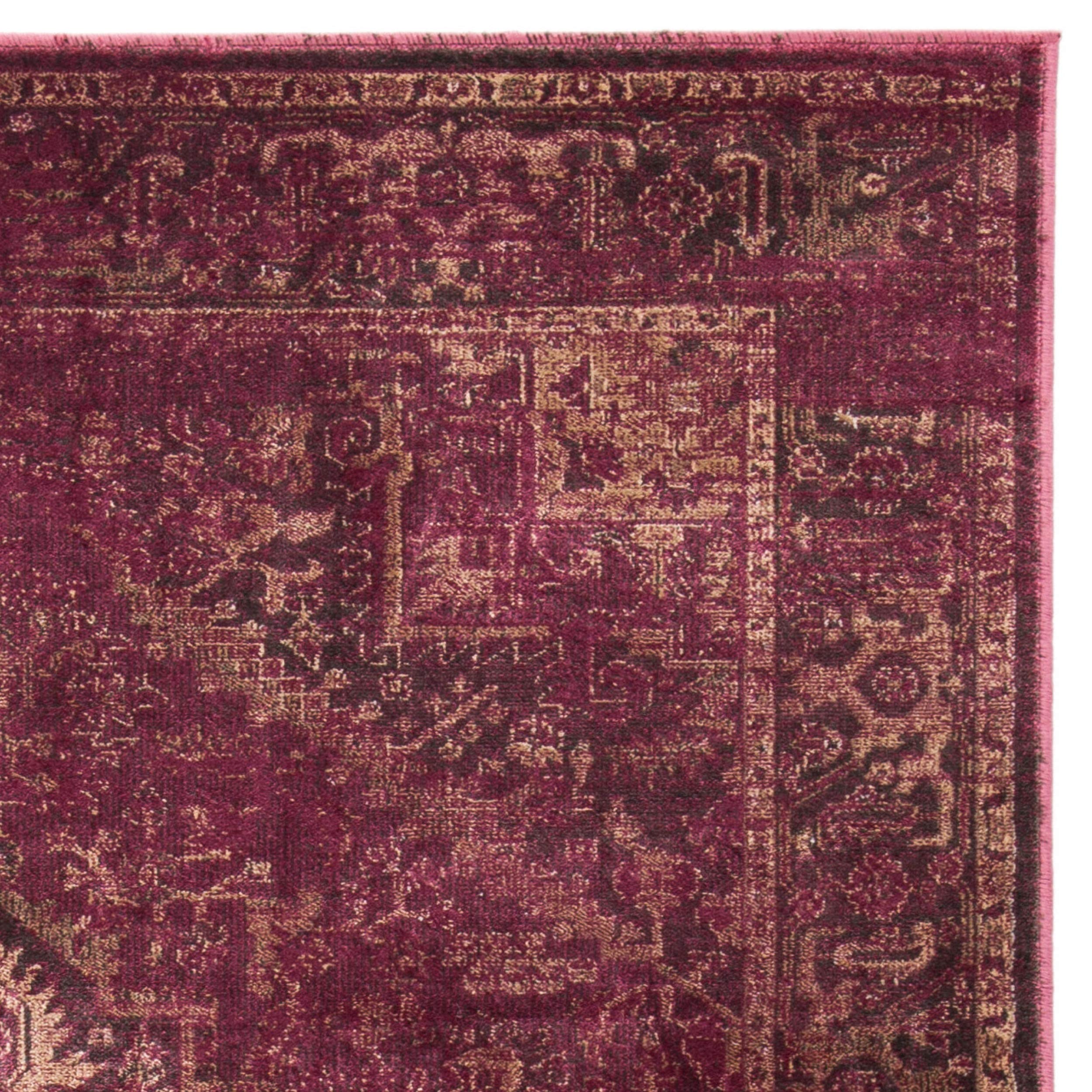 SAFAVIEH Tapis Traditionnel pour Salon, Salle à Manger, Chambre à Coucher - Vintage Collection, Tapis à Poil Court, Framboise, 99 X 170 cm
