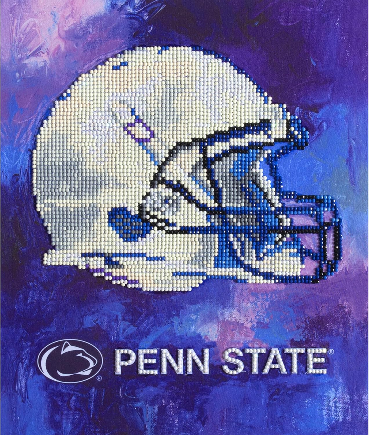 Sporticulture NCAA Penn State Nittany Lions Diamond Painting Craft Kit – Officially Licensed DIY Fan Art, Includes Pre-Sorted Gems, Stylus, Tray, and Instructions – Perfect for Framing and Display