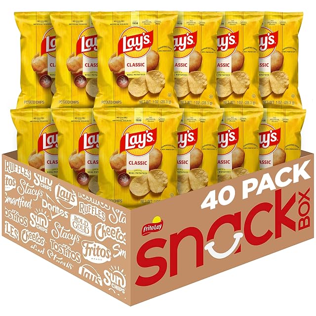 Lays Potato Chips Classic 1 Ounce Pack of 40